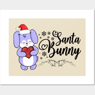 Santa Bunny Posters and Art